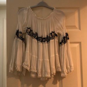 Free People Flowy Off Shoulder Top